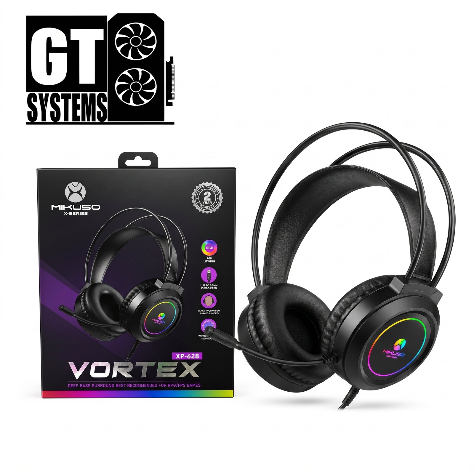 Diadema Gamer USB Vortex Mikuso XP-628