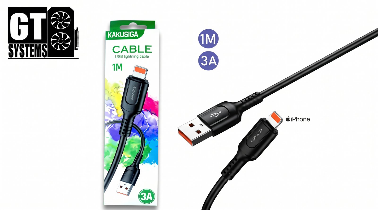 Cable de Datos Kakusiga 3A USB a Lightning