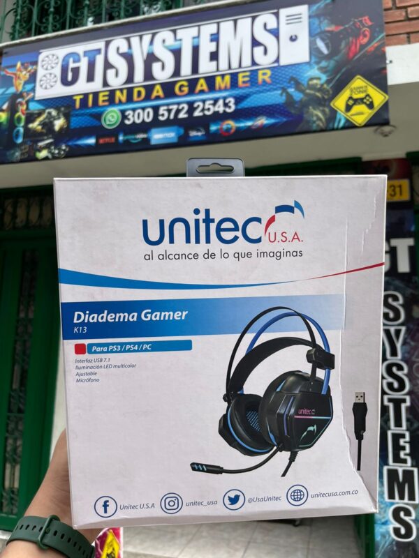 DIADEMA GAMER UNITEC K13