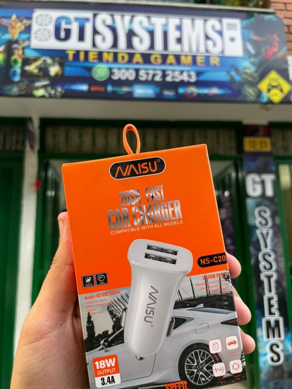 Cargador Naisu 2 USB Fast Charger 18W